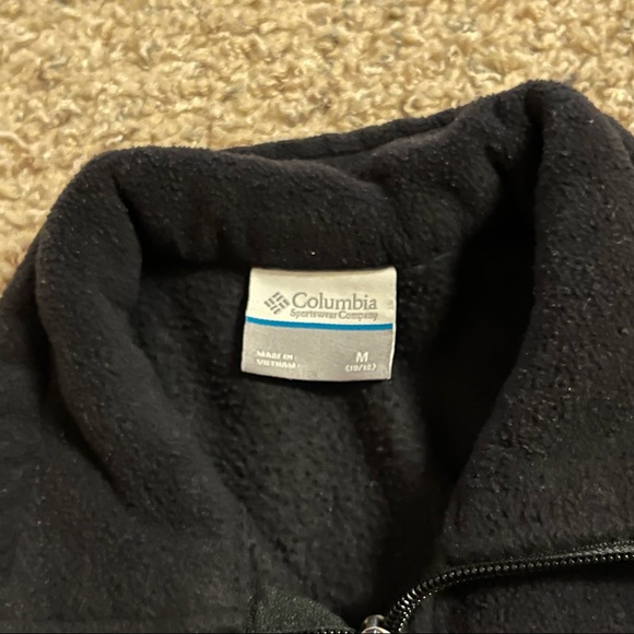 BOYS BLACK COLUMBIA FLEECE ZIP UP - Picture 4 of 4